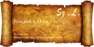 Szojka Lilla névjegykártya