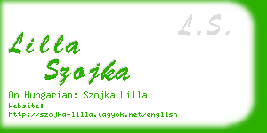 lilla szojka business card